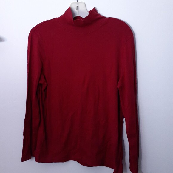 Pendleton top red mock turtleneck shirt knit top m shirt christmas red winter - Picture 1 of 4